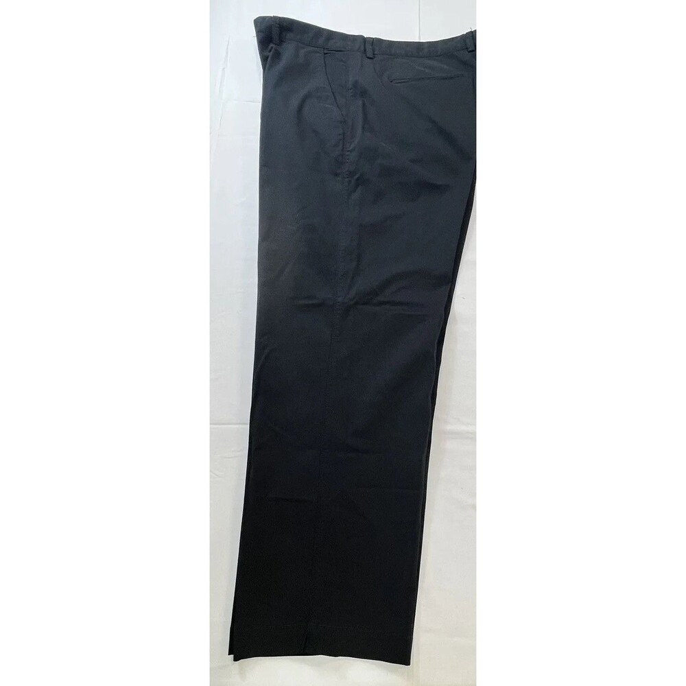 Tommy Bahama Mens Black Flat Front Cotton Slacks Size 38